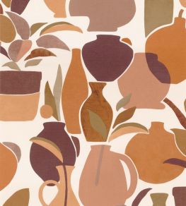 Vallauris Wallpaper by Casamance Terre De Sienne/Nude