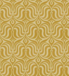 V&A Mortons Marble Fabric by Arley House Mustard