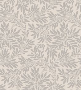 V&A Rolling Leaves Fabric by Arley House Beige