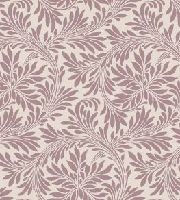V&A Rolling Leaves Fabric by Arley House Pink