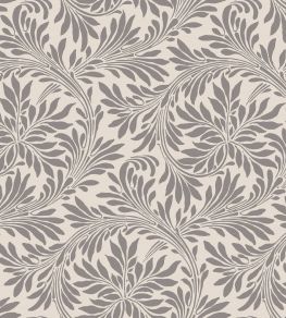V&A Rolling Leaves Fabric by Arley House Taupe
