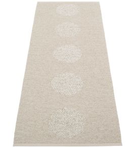 Vera 2.0 Runner Rug by Pappelina Linen/Stone Metallic