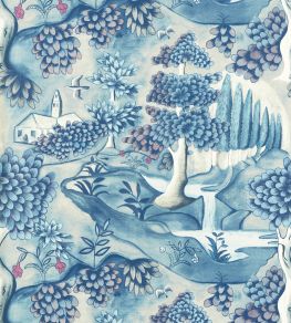 Verdure Wallpaper by Zoffany Indigo