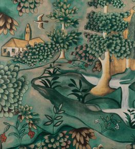 Verdure Wallpaper by Zoffany Tapestry Green