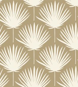 Vibrant Palm Grasscloth Wallpaper by Today Interiors Caramel