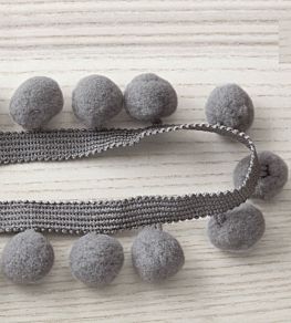 Pom Pom Braid Trimming by Villa Nova Grey