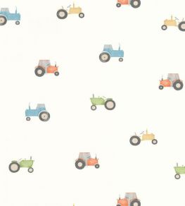 Vintage Tractor Wallpaper by Casadeco Multicolore
