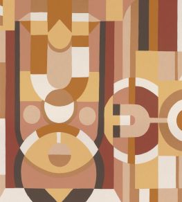 Vitrail Wallpaper by Casamance Vanille/Terracotta