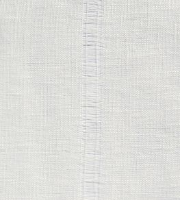 Sheer Linen Drawn Thread Fabric by Volga Linen White