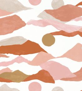 Voyages Wallpaper by Caselio Terracotta / Rose / Dore