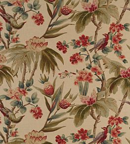 Bird & Blossom Fabric by Warwick Antique