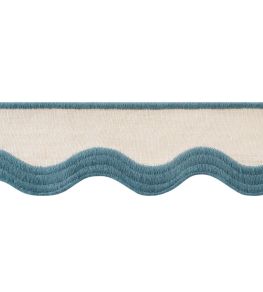 Wave Tape Trimming by Thibaut Peacock on Linen