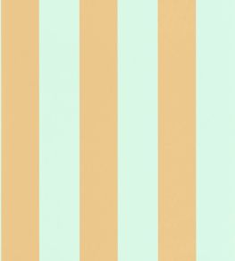 Wide Lines Wallpaper by Caselio Vert d'eau Jaune