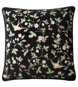 Wild Strawberry Cushion 50 x 50cm by Clarke & Clarke Noir
