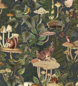 Wildlife Creek Wallpaper by Rebel Walls Forest Green