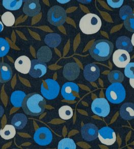 Wiltshire Blossom in Wellington Velvet Fabric by Liberty Lapis Dark