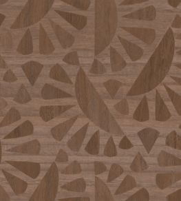 Woodblock Beetle Flora Wallpaper by Moooi Walnut