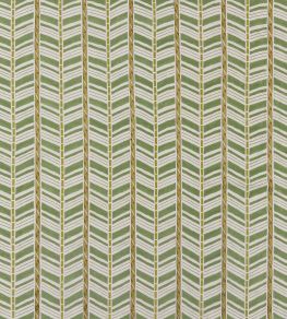 Woodbridge Stripe Fabric by Nina Campbell Emerald Green
