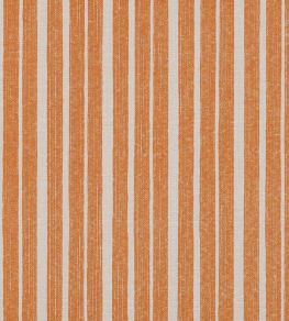 York Stripe Outdoor Fabric by Fermoie Orange