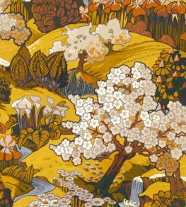 Yu Garden Wallpaper by Coordonne Amber