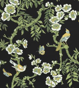 Yukio Fabric by Thibaut Black