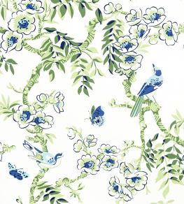 Yukio Fabric by Thibaut Blue and Green