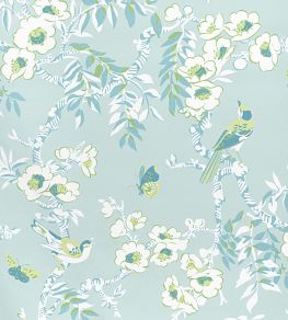 Yukio Fabric by Thibaut Spa Blue