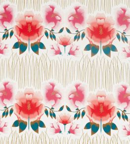 Zapara Fabric by Harlequin Pomegranate/Lagoon