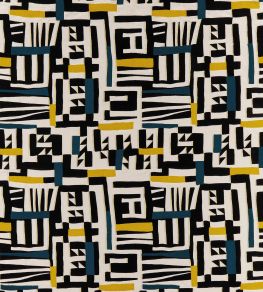 Zawaya Fabric by Osborne & Little Black/Ivory