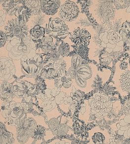 Zennor Arbour in Ladbroke Linen Fabric by Liberty Pewter Plaster Pink