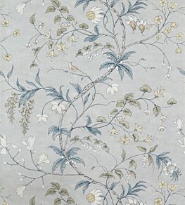 Chambalon Trail Wallpaper by Zoffany Mercury / Platinum Grey